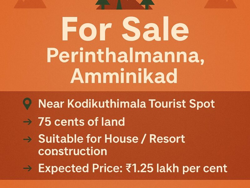 For Sale – Perinthalmanna, Amminikkad