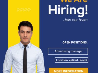 🌟 Job Vacancy – Advertising Manager 🌟