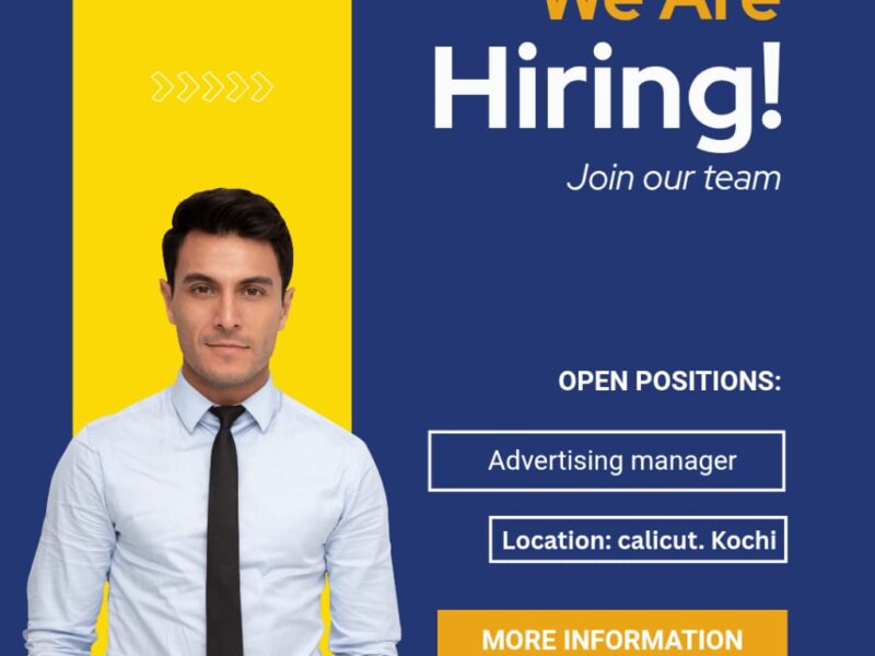 🌟 Job Vacancy – Advertising Manager 🌟