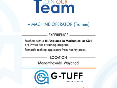 Job Vacancy – Machine Operator (Trainee)