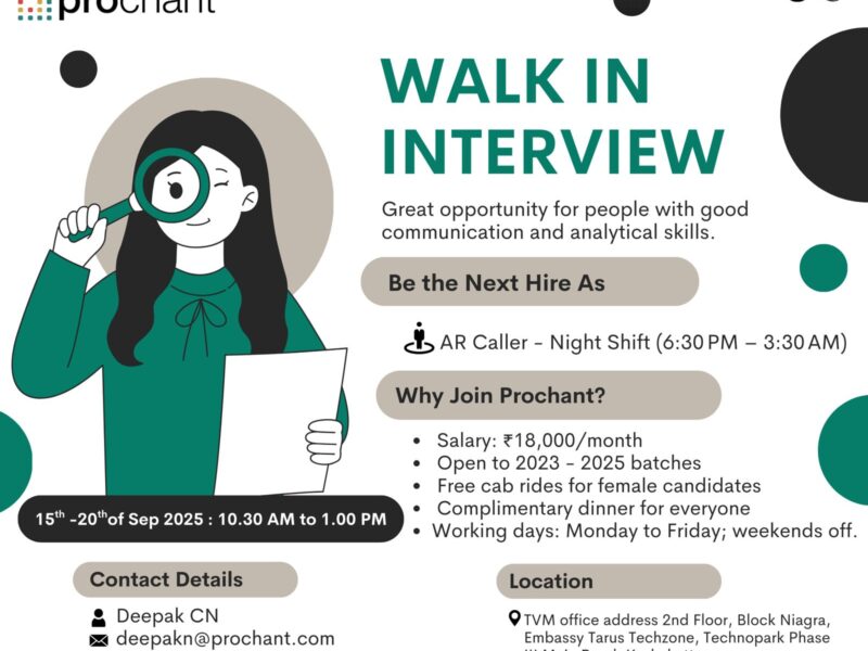 Walk-In Interview – Prochant