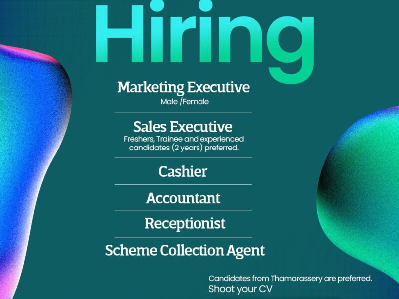 We Are Hiring – Diya Gold & Diamonds