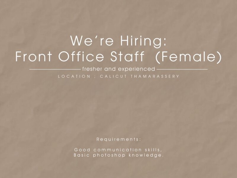 Front Office Staff (Female)