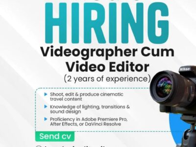 Videographer cum Video Editor (2 Years of Experience)