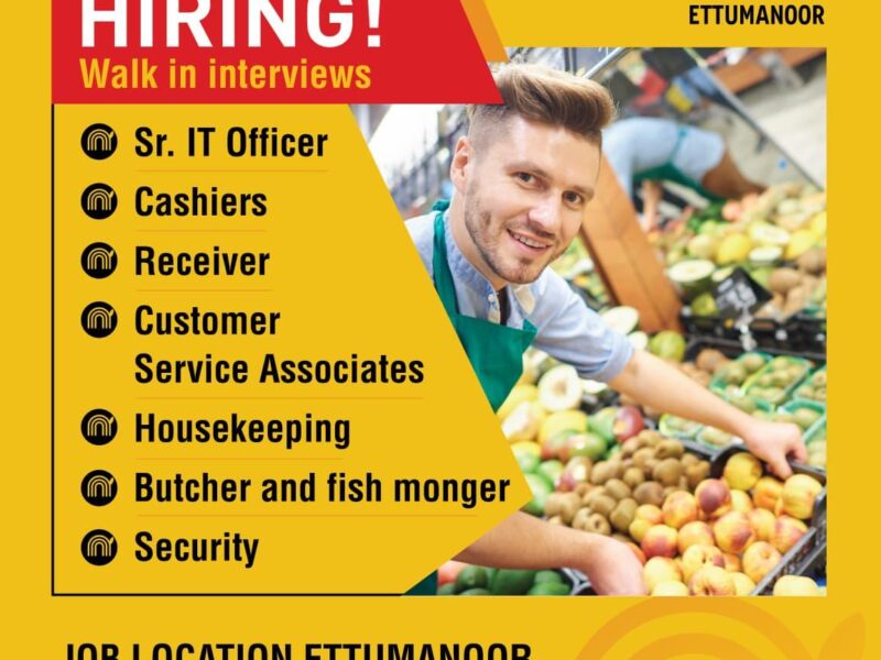 Naxose Hypermarket – Walk-In Interviews (Ettumanoor)