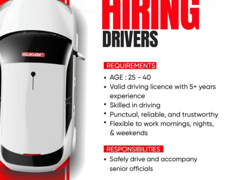 Career Opportunities at Reporter: Drivers Wanted