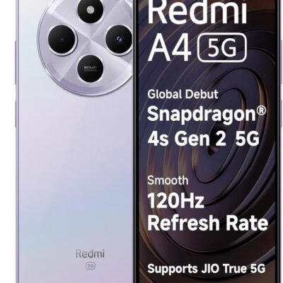 Redmi A4 5G (Sparkle Purple, 4GB RAM, 128GB Storage) | Segment Largest 6.88in 120Hz | 50MP Dual Camera | 18W Fast Charging | Charger in The Box