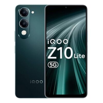 iQOO Z10 Lite 5G (Cyber Green, 6GB RAM, 128GB Storage) | 6000 mAh Battery | Dimensity 6300 5G Processor with 433K+ AnTuTu Score | IP64 Rated & Military Grade Shock-Resistance