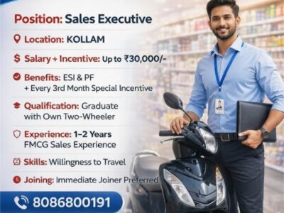 Sales Executive (FMCG) – Sabari Group, Kollam