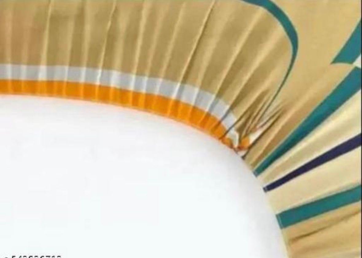 NEW TOWN Cotton Feel Glace Cotton Elastic Fitted Printed King Size Double Bed Bedsheet with 2 Pillow Covers and Fits Upto 8 inches Mattress, Size- 72"x78" Safari 2992 - Image 2