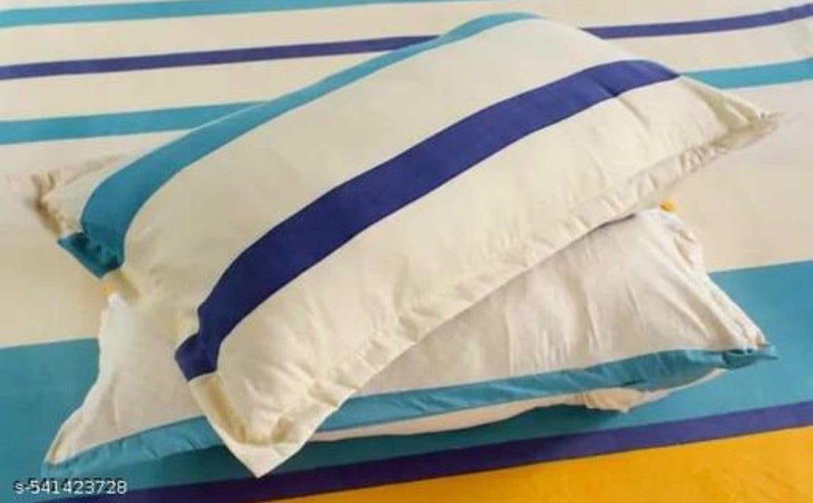 NEW TOWN Cotton Feel Glace Cotton Elastic Fitted Printed King Size Double Bed Bedsheet with 2 Pillow Covers and Fits Upto 8 inches Mattress, Size- 72"x78" Safari 2992 - Image 5